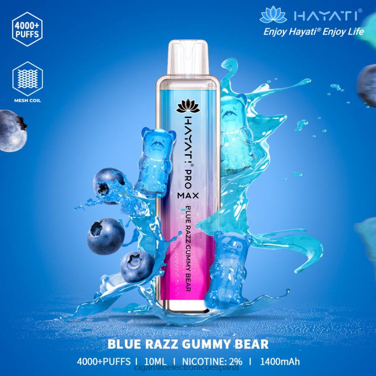Cigarrillo Electrónico Estanco - osito de goma razz azul 6VL06183 Hayati Pro Max 4000