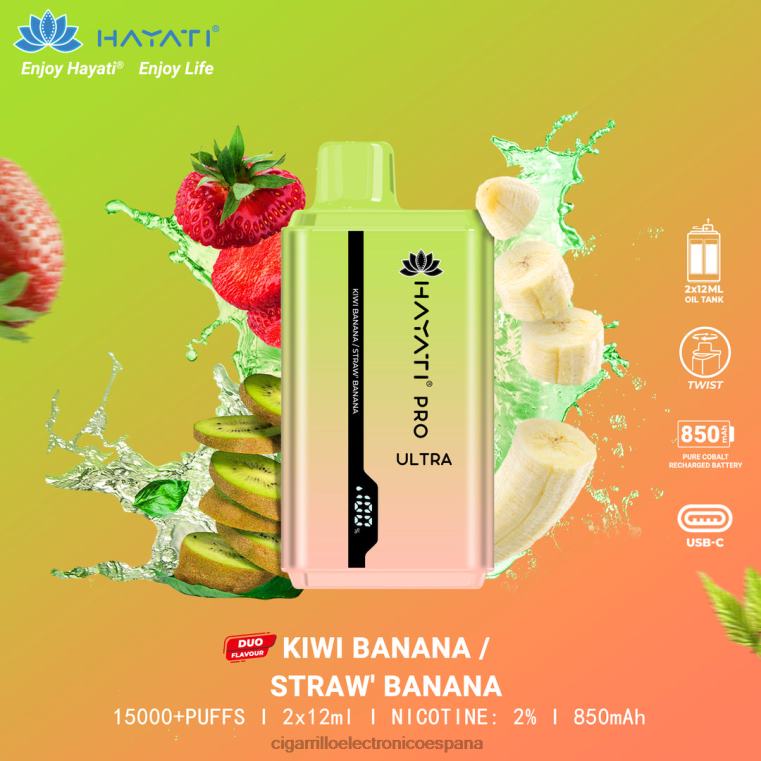 Cigarrillo Electrónico Con Nicotina - plátano kiwi/plátano fresa 6VL06227 Hayati Pro Ultra