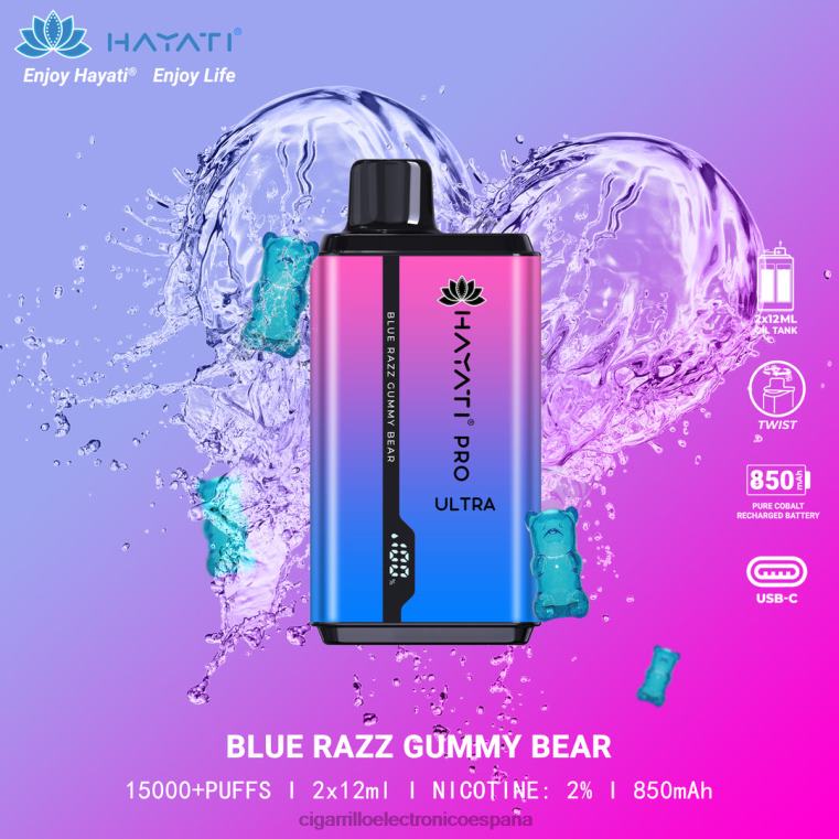 Cigarrillo Electrónico Estanco Precio - osito de goma razz azul 6VL06199 Hayati Pro Ultra