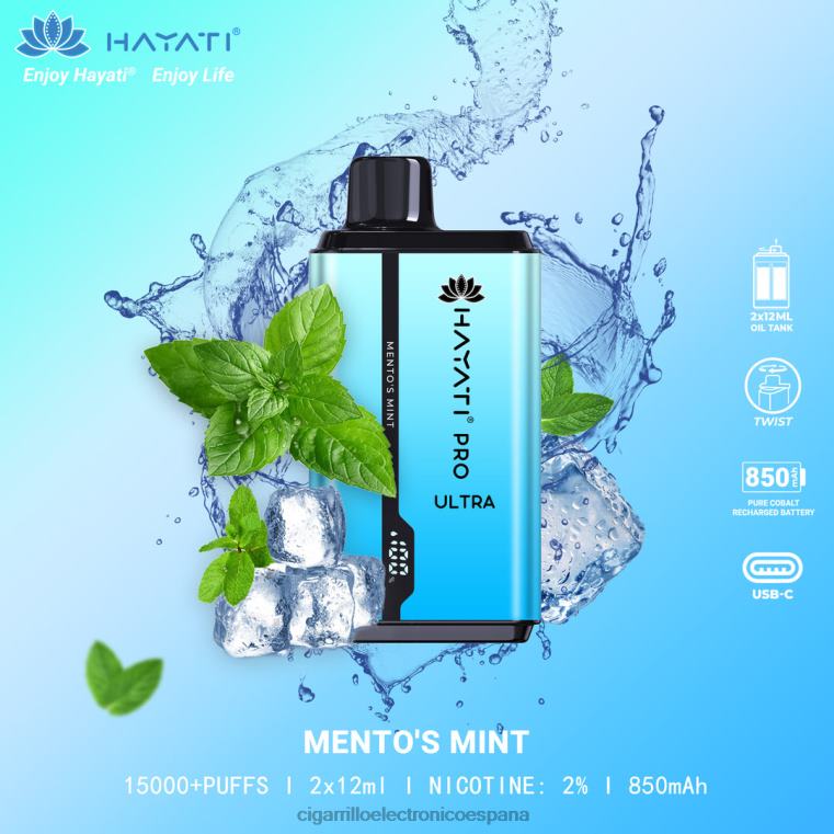 Cigarrillo Electrónico Recargable - menta de mento 6VL06211 Hayati Pro Ultra