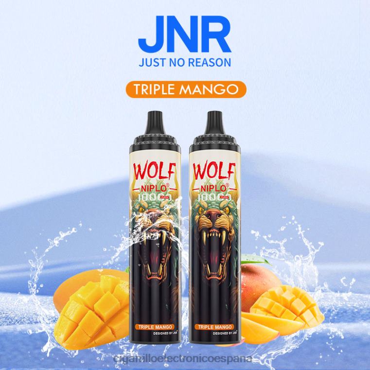 Cigarrillo Electrónico Sin Nicotina - mango triple 6VL06775 JNR WOLF NIPLO
