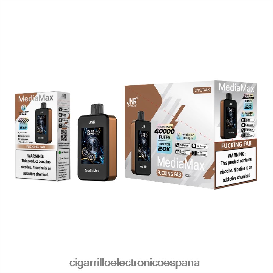 Cigarrillo Electrónico Recargable - JNR MediaMax bocanada de 40k BL2NN413 jodidamente fabuloso