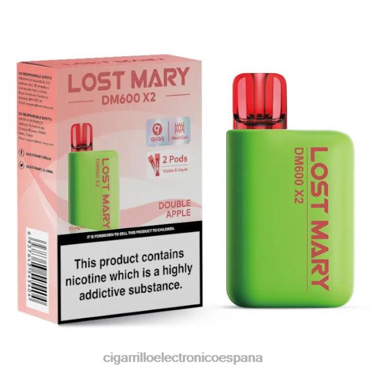 Cigarrillo Electrónico Recargable - manzana doble 6VL06471 LOST MARY DM600 X2