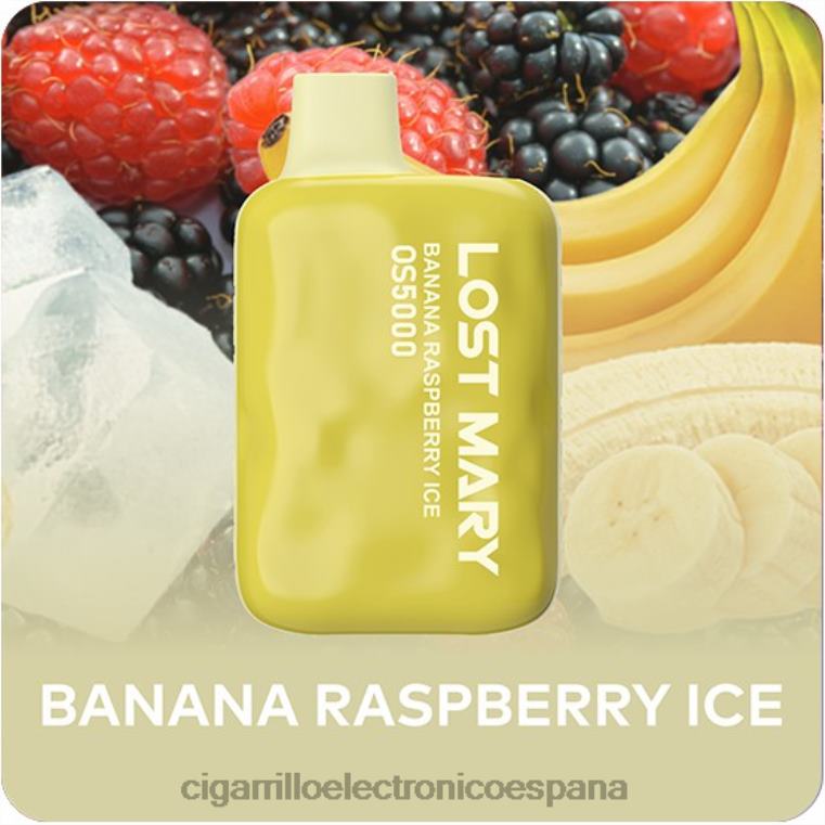 hielo de frambuesa y plátano