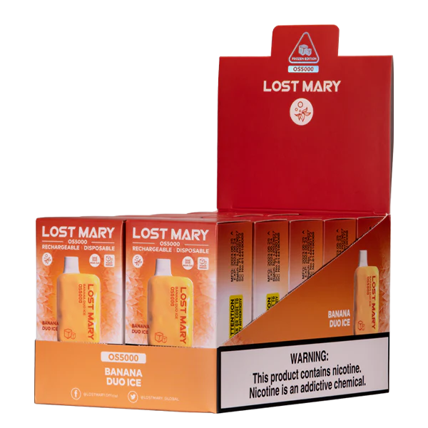 Cigarrillo Electrónico Con Nicotina - plátano dúo hielo 6VL06107 LOST MARY OS5000