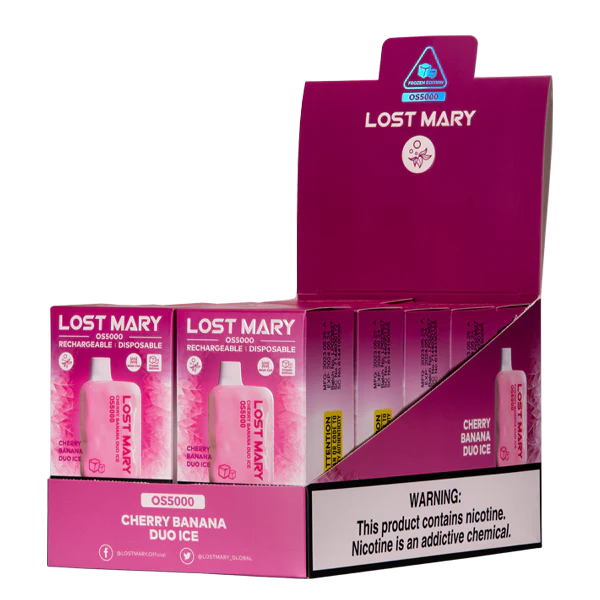 Cigarrillo Electrónico Marcas - hielo dúo cereza plátano 6VL06108 LOST MARY OS5000