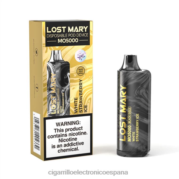 Cigarrillo Electrónico Con Nicotina - hielo de fresa blanca 6VL06347 LOST MARY MO5000 oro negro 10ml