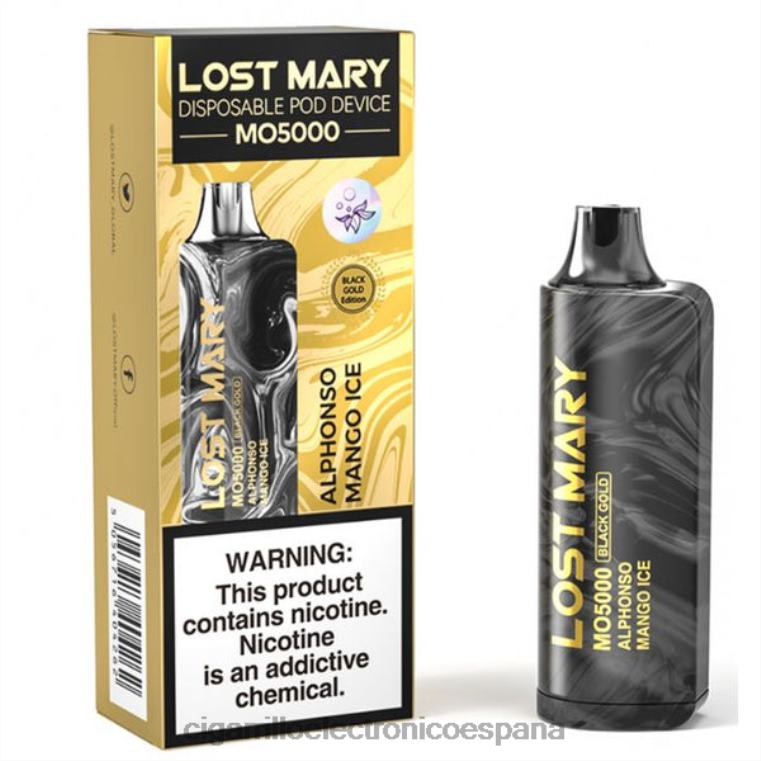 Cigarrillo Electrónico Iqos - hielo de mango alphonso 6VL06342 LOST MARY MO5000 oro negro 10ml