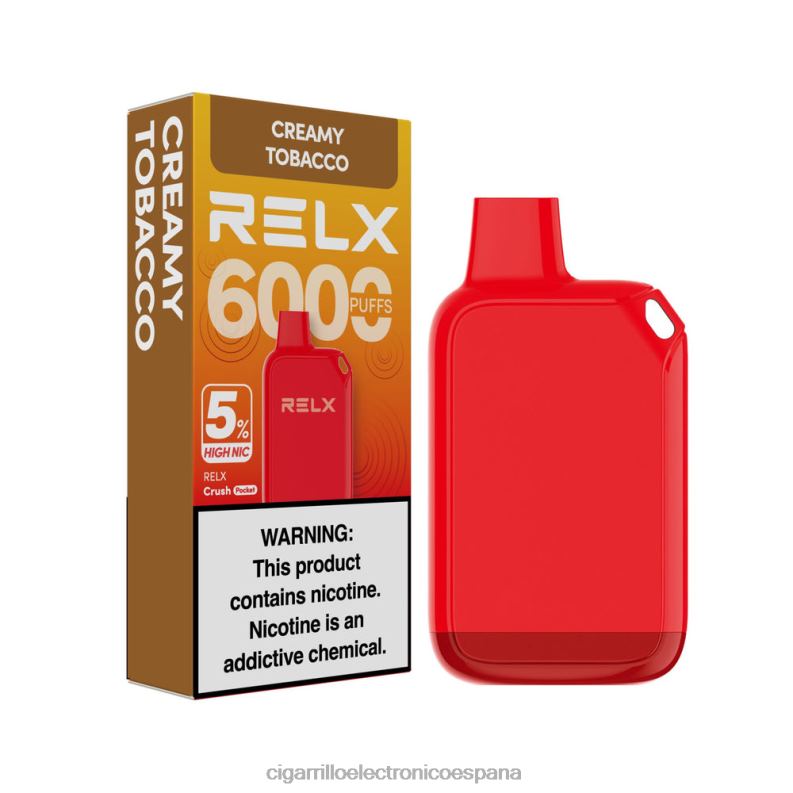 Cigarrillo Electrónico Marcas - tabaco cremoso RELX Crush Pocket 6000 5% alto nic 00D6B28