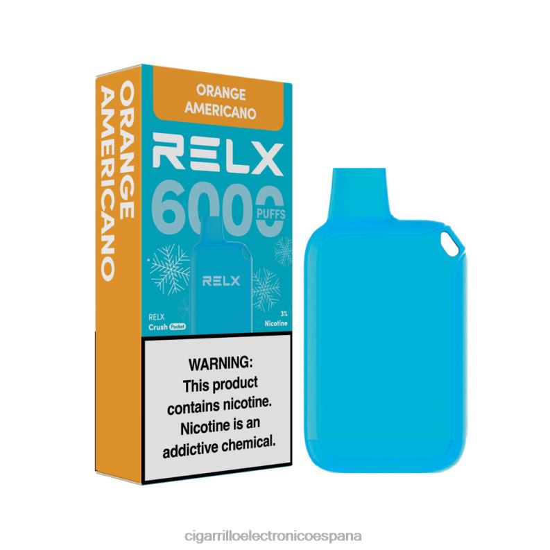 Cigarrillo Electrónico Precio - naranja americana RELX Crush Pocket 6000 helado 00D6B15