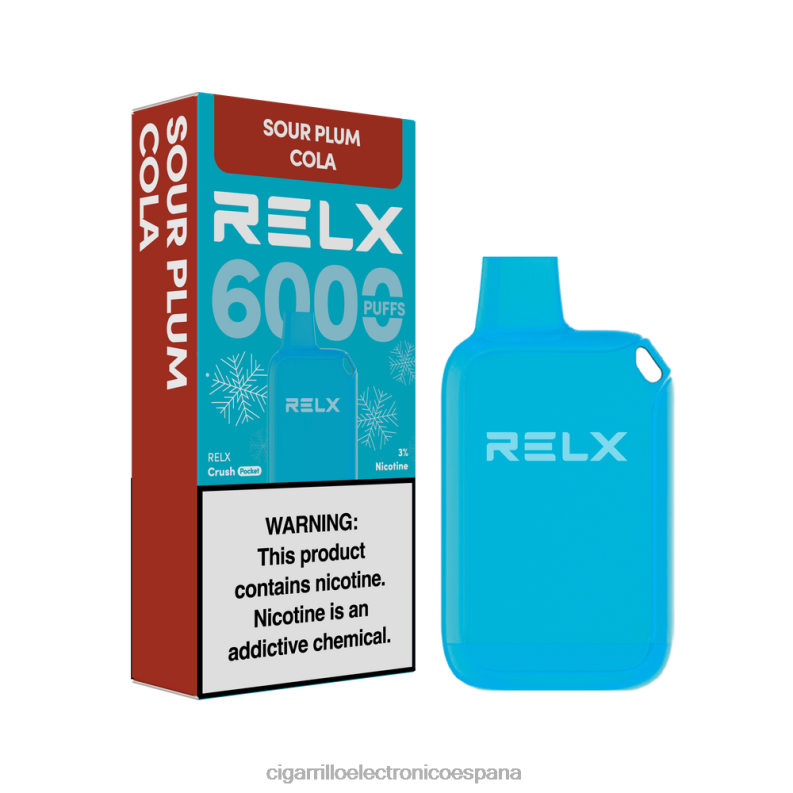 Cigarrillo Electronico España Comprar - cola de ciruela agria RELX Crush Pocket 6000 helado 00D6B19
