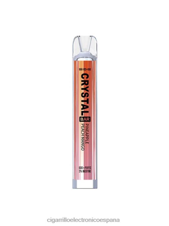Cigarrillo Electronico España - piña durazno mango 6VL06260 SKE Crystal Bar vaporizador desechable 600 inhalaciones