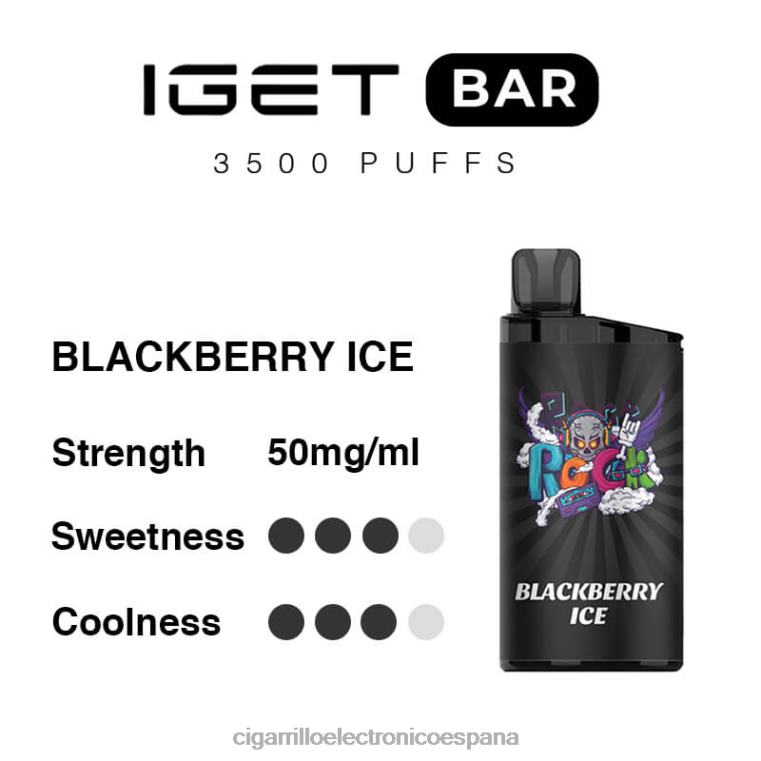 Cigarrillo Electrónico Recargable - hielo de mora 6VL0691 IGET BAR 3500 5% nicotina